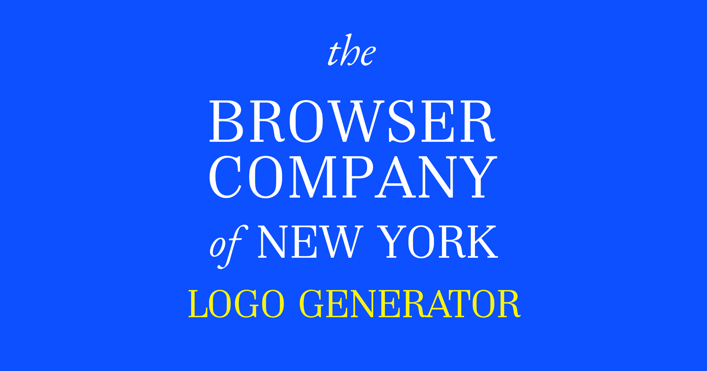 The Browser Company Logo Generator by Promptmonitor